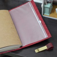 Pochette de poche en PVC à fermeture éclair de taille personnelle TN Travel Porte-cartes givré Sac pour passeport en plastique Reliure à feuilles mobiles