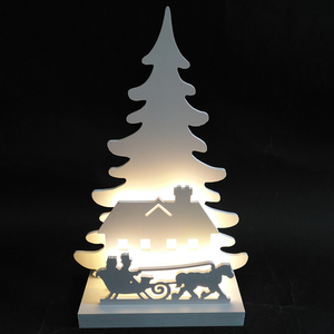 Décoration de Noël sur mesure d'arbre de Noël imitant des Silhouettes en bois à LED saisonnières pour les fêtes de fin d'année - Product Image 6
