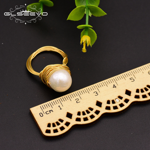 <span class=keywords><strong>Anelli</strong></span> con Perle d'Acqua Dolce Naturali Bianche per Donne, Anello Vintage Fatto <span class=keywords><strong>a</strong></span> <span class=keywords><strong>Mano</strong></span> per Matrimonio - Product Image 4