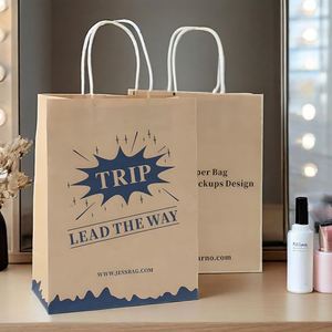 Bolsas de Papel Kraft para Regalo de Perfume con Logotipo Personalizado, con Asas, Duraderas, Ecológicas, para Promoción y Supermercado, Diseño de Lujo 2026 - Product Image 5