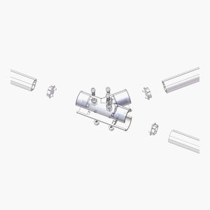 Produsen Cina 1140 rohs pengencang disesuaikan D28 bagian dukungan tetap konektor pipa <span class=keywords><strong>aluminium</strong></span> untuk D28 tabung profil <span class=keywords><strong>aluminium</strong></span> - Product Image 4