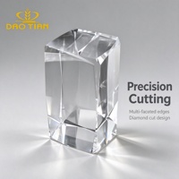 Cube en cristal gravé au laser 3D personnalisé, design château, presse-papiers en verre K9, souvenir pour mariage et décoration intérieure