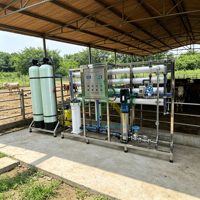 Máquina de Tratamiento de Agua por Ósmosis Inversa para Pozos de Agua Salobre de 1000 L/H, Purificación de Agua para Granjas, Ganado, 10000 PPM, Energía Solar