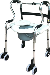 Mobile Bedside Four Silent <b>Lock</b> <b>Wheels</b> Mobile Bedside Commode Aid for Post-operation Recovery - Product Image 3