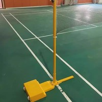 Équipement sportif : Poteau de badminton réglable et portable avec base en fonte – Modèle standard