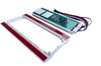 Interrupteur à capteur tactile pour miroir de salle de bain LED, contrôleur de gradation DC12V 60W avec affichage de l'horloge et de la température, et contrôle de la couleur CCT