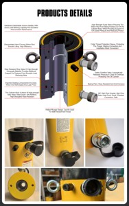 Actuador Hidráulico VIT-W equivalente a Enerpac, Cilindro Hidráulico Hueco RRH-1001, Capacidad 95T, Carrera 38mm, Doble Acción - Product Image 3