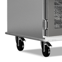 Nouveau Chariot Chauffant Électrique Mobile à Double Porte en Verre Argenté 2026, Armoire Chauffante Commerciale Isolée pour Plats Préparés, Chariot de Banquet 200L