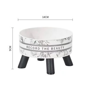 Cat &amp; <strong>Dog</strong> Stainless Steel Pet <strong>Bowl</strong> with Cat Graphic Leak Proof Modern Non-slip Anti-overturning High-foot Design Neck Protection - Product Image 5