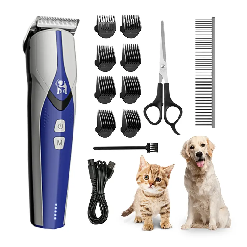 EASTO – tondeuse à cheveux électrique sans fil pour chien et chat, kit de toilettage professionnel pour animaux de compagnie, à faible bruit