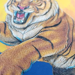 Patch brodé thermocollant personnalisé grand format avec logo tigre brodé pour vêtements de motard - Product Image 2