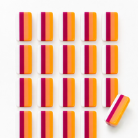 Ensemble de Mahjong américain de luxe de 160 pièces, tuiles en acrylique orange à 4 couches avec supports et jokers, jeu de Mahjong moderne pour la famille et les voyages