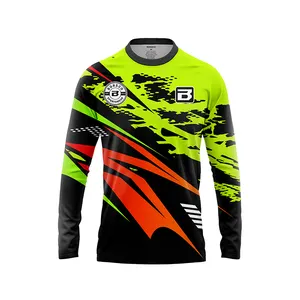 Custom Bicycle Shirts Mountain Bike Jersey Long Sleeve Sublimation MTB Downhill Jersey