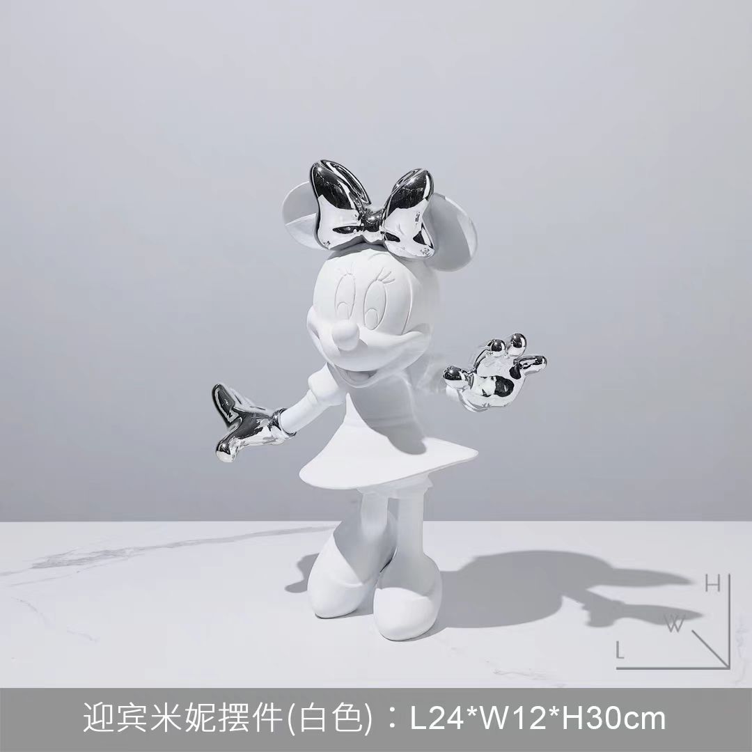 Minnie-argent blanc
