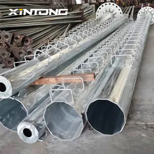 Poste de farola personalizado XINTONG 6M 7m 8M 9m 10m poste <span class=keywords><strong>para</strong></span> farola solar poste de acero galvanizado - Product Image 1