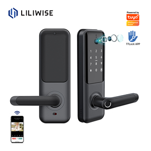 Cerradura de Puerta Inalámbrica Liliwise Ttlock Tuya WIFI BLE, Cerradura Digital Inteligente con Huella Dactilar, Resistente al Agua - Product Image 1