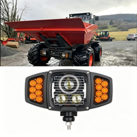 Phare LED pour charrue à neige avec lentille chauffante anti-givre - Feux de route/croisement et clignotants détachables - Pour usage agricole IP68