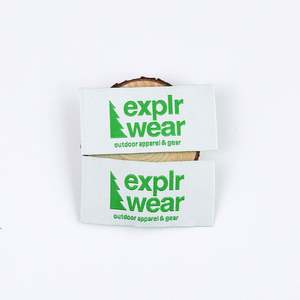 Étiquettes de vêtements tissées blanches de luxe personnalisées recyclées lavables populaires Étiquettes de logo pour vêtements de <span class=keywords><strong>polo</strong></span> t-shirt - Product Image 4