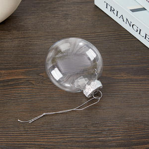 Bombillas de bola de disco plano de vidrio transparente, adornos para manualidades rellenables DIY, adorno de globo de disco transparente vacío para llenar interiores y exteriores - Product Image 2