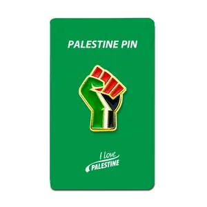 快速送货礼品服装徽章地图装饰纪念品拳头巴勒斯坦国旗别针巴勒斯坦产品巴勒斯坦别针