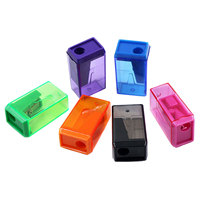 Taille-crayon manuel coloré BECOL, taille-crayon en plastique portable à un seul trou, mignon pour les enfants