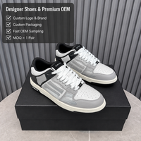 Chaussures de luxe pour hommes et femmes, de haute qualité, en cuir noir, gris, blanc, chaussures de marche décontractées, baskets, nouvelles