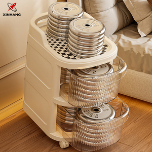 XinHang Plastic Storage Organizer Omni direktion ale Lenk rollen Plastic Display Organizer Leicht zugängliches Kunststoff fach regal - Product Image 3