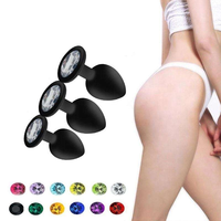 Jouets anaux en silicone noir souple, lot de 3, dilatateurs anaux, dilatateurs vaginaux, jouets sexuels pour adultes