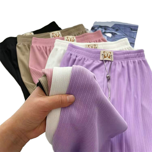 <span class=keywords><strong>Salopette</strong></span> d'été premium pour <span class=keywords><strong>femme</strong></span>, décontractée, taille haute élastique, coupe ample, effet drapé, en tissu peigné Spandex/Polyester - Product Image 1