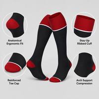 Chaussettes de sport personnalisées pour équipe, chaussettes de compression respirantes en tricot avec embout renforcé et longueur mi-mollet