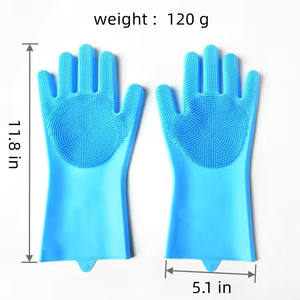 Guantes de Baño para Mascotas de Silicona de Grado Alimenticio, Guantes de Cepillado para Perros y Gatos, Ideales para Bañar y Dar Champú (Paquete de 2) - Product Image 3