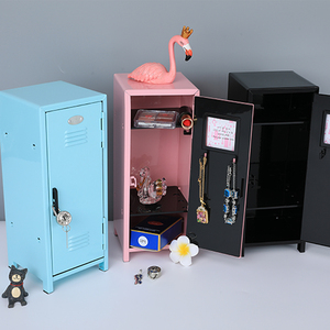 Trẻ Em Búp Bê Quần Áo Mini Kim Loại Trẻ Em Locker Lưu Trữ Hộp Cho Bàn Phòng Ngủ Nhà Văn Phòng Máy Tính Để Bàn Lưu Trữ Organizer Tiền An Toàn Hộp Khóa - Product Image 2