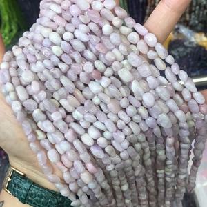 6-8mm di <span class=keywords><strong>Kunzite</strong></span> naturale ghiaia ciottoli potere potere di energia rotonda forma irregolare perline sciolte 15 "<span class=keywords><strong>pietra</strong></span> - Product Image 1