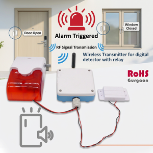 ZigBee เซ็นเซอร์เตือนภัยดิจิตอลแบบไร้สายพร้อมรีเลย์สัญญาณเตือนที่หน้าสัมผัสประตูเซ็นเซอร์การเคลื่อนไหวประตูรักษาความปลอดภัยสำหรับบ้านความปลอดภัย - Product Image 1