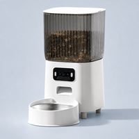Comedero Automático Inteligente para Mascotas con WiFi y App, Dispensador de Comida para Gatos Moderno, de Gran Capacidad (7L/4L), de Plástico, con Temporizador, Duradero