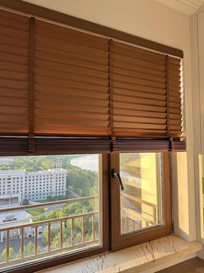 50mm無垢材製窓用ブラインド、長さ調整可能なベネチアンブラインドスラット、カスタマイズ可能な長さ、耐久性のある遮光ローラーシェード - Product Image 2