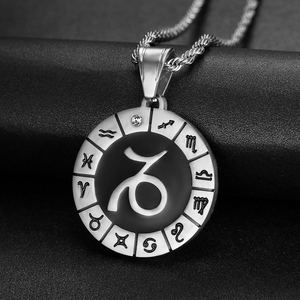 Collar de Acero Inoxidable Chapado en Oro con Colgante de Moneda de <span class=keywords><strong>Signo</strong></span> Zodiacal Personalizado, Joyería de Alta Calidad Sin Deslustre - Product Image 5