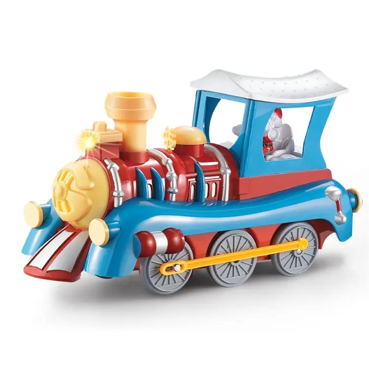 Electric Christmas Train Toy Children's Early Education Interactive Game With Lights & Music Model Train Christmas Gifts