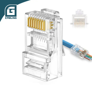 Gcabling Professionele Hoge Kwaliteit RJ45 Connector Cat5e Ongeschermde Cat6 Verguld RJ45 8p8c Stekker RJ45 Connector - Product Image 3