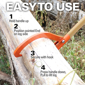 Thép không gỉ gỗ <span class=keywords><strong>Peavey</strong></span> đăng nhập công cụ đăng nhập Con lăn công cụ không thể móc đăng nhập nâng lên mover và xử lý gỗ kẹp - Product Image 3