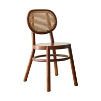 Ensemble de table à manger en bois de frêne massif nordique avec 6 chaises en rotin meubles naturels faits à la main pour la maison cuisine salle à manger Restaurant