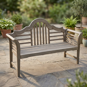 Banc de jardin et de terrasse en teck massif, traditionnel, durable, résistant à l'eau, 2 places, couleur et taille personnalisées, pour usage extérieur - Product Image 3