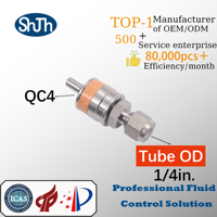 SHJH-LOK Raccords rapides forgés en acier inoxydable 316, embout mâle à raccordement rapide, haute pression, filetage NPT 1/2 po, longueur totale ASME DIN ASTM