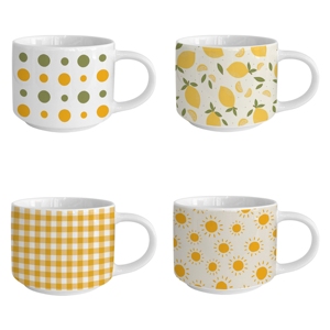 Tasse à latte en céramique artisanale durable, motif jaune, pour boissons chaudes, idéale pour les cadeaux d'affaires – Meilleure vente - Product Image 6