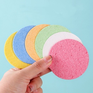 Thân Thiện Với Môi Tái Sử Dụng Gỗ Bột Giấy Mặt Miếng Bọt Biển Thông Tư Nén Cho Spa Sử Dụng Loại Bỏ Cọ Xùi Miếng Đệm - Product Image 5