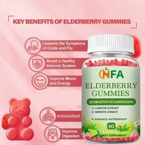 Suplemento de Extracto de Vitamina C Más Vendido, Mejora el Soporte Antioxidante e Inmunológico, Gomitas de Baya del Saúco - Product Image 6