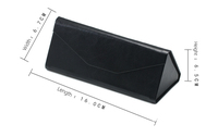 Boîte à lunettes pliante en cuir de veau PU noir, Logo personnalisé à la mode, accessoires de lunettes, étui à lunettes pour 2023