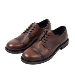 Anti-slip High-quality Leather <b>Shoes</b> for Men Soft Leather Business Casual Wear Thick Sole <b>Height</b> <b>Increasing</b> Autumn Hard-wearing - Product Image 1
