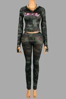 Ensemble Décontracté 2 Pièces pour Femme, Pantalon Patte d'Éléphant Imprimé Léopard, Veste à Capuche Manches Longues, Tenue Moulante en Maille, Survêtement Automne Guépard