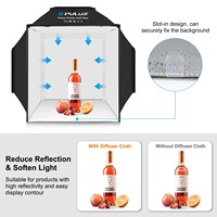 Profesyonel PULUZ 480 LED Işıklı Fotoğraf Stüdyosu Işık Kutusu 40CM 16"x16 Taşınabilir Fotoğraf Softbox'ı Takı ve Ürün Fotoğrafçılığı için